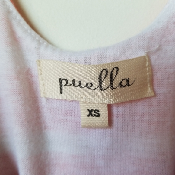 Anthropologie Puella Pink Grey and White Stripe Knit A-line Casual Dress - Picture 4 of 10